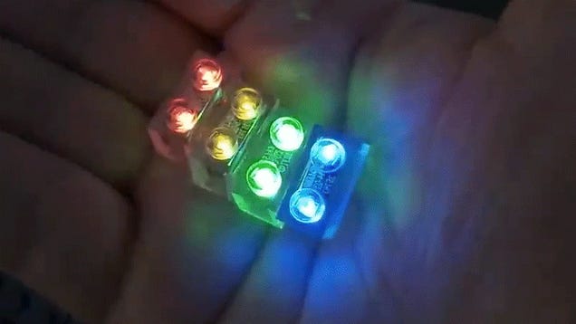 A Clever Hobbyist Made Cordless Battery Free LED Lego Bricks