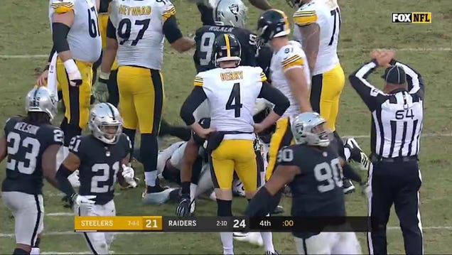 Raiders slip past Steelers in wild 24-21 upset