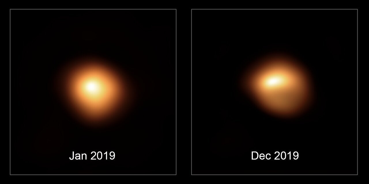 As imagens do SPHERE mostram o Grande Escurecimento de Betelgeuse.