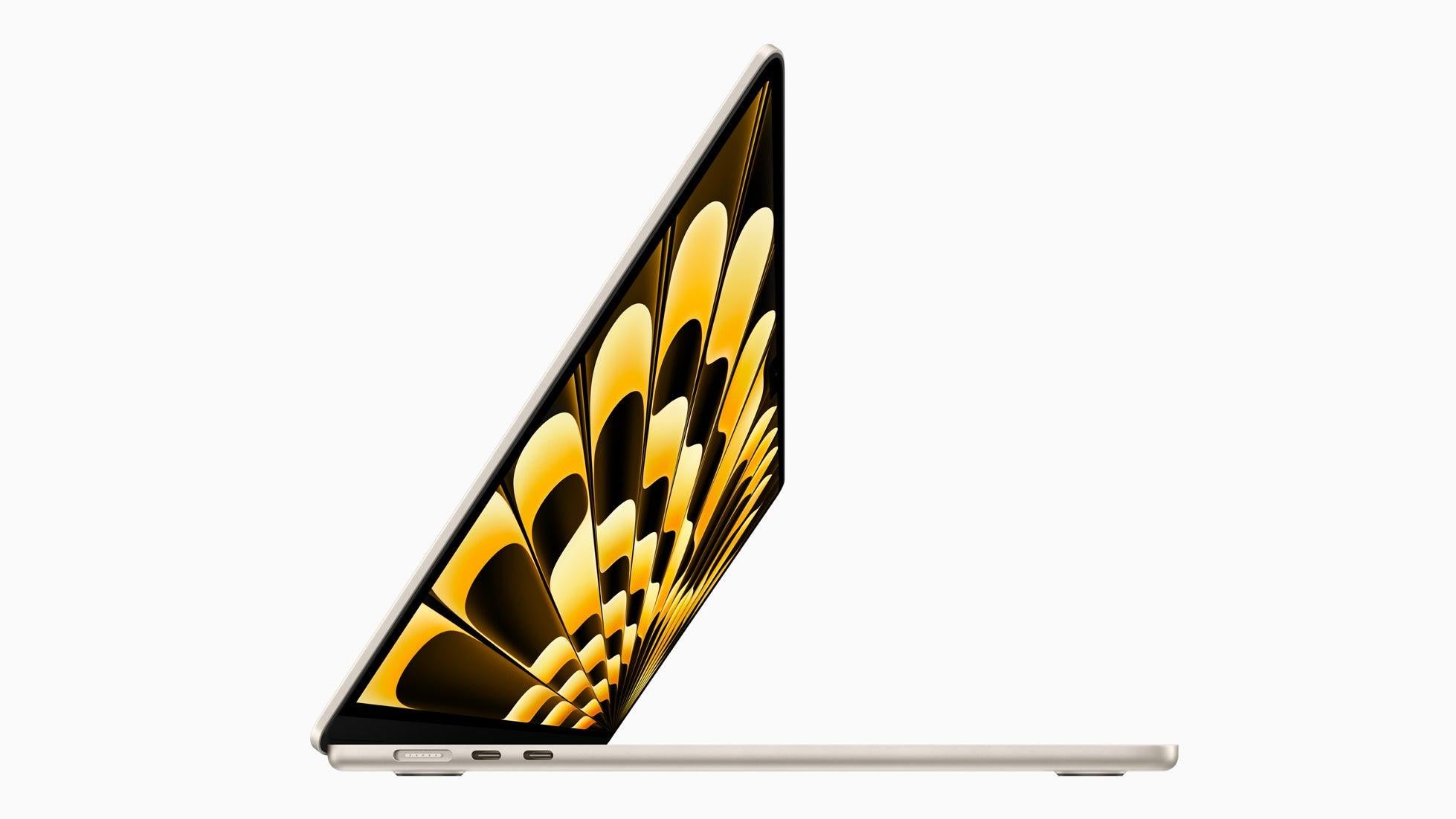يعد جهاز MacBook Air مقاس 15 بوصة أكبر كمبيوتر محمول من إنتاج شركة Apple في سلسلتها فائقة النحافة.