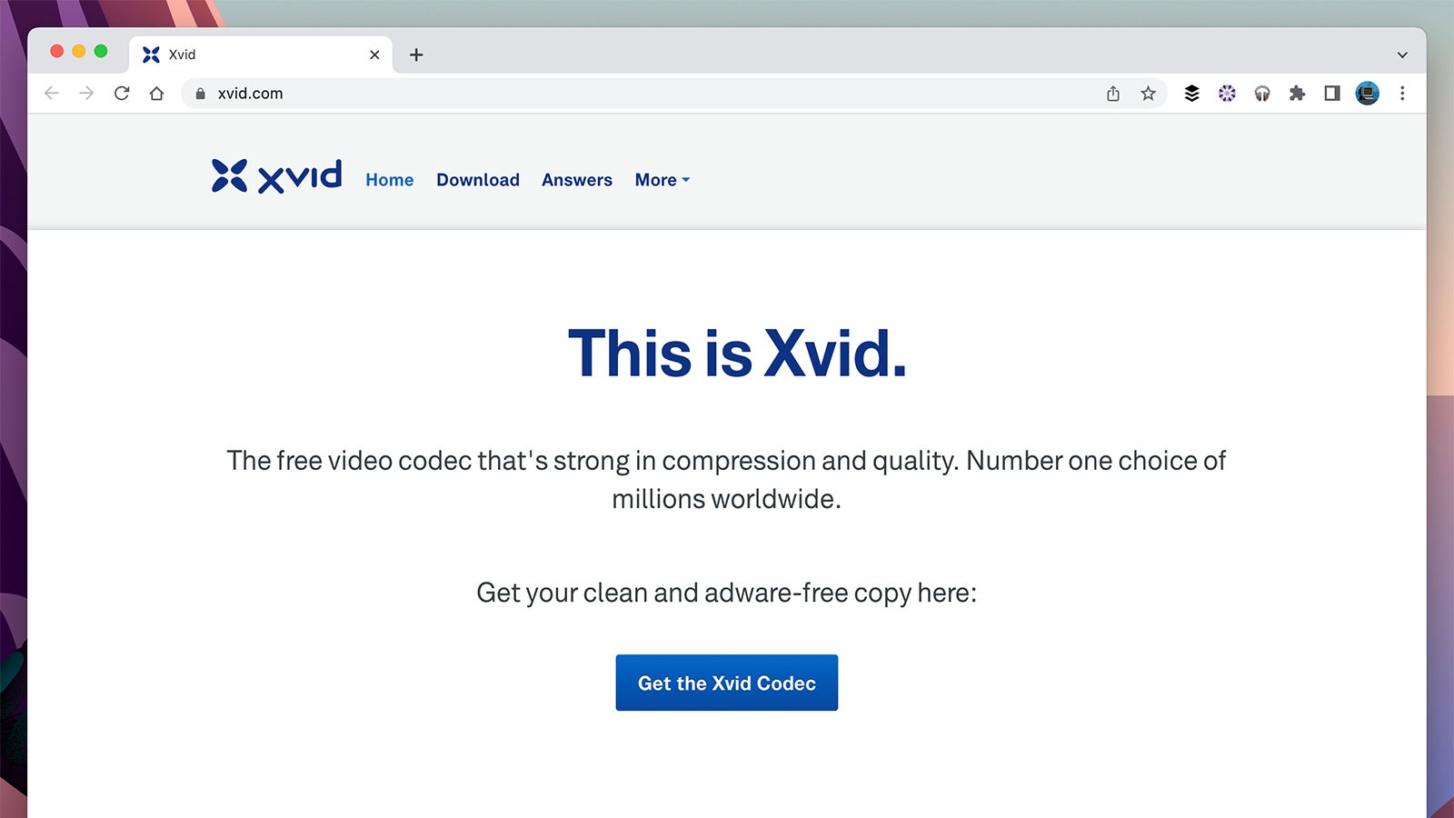 Xvid existe desde 2001.