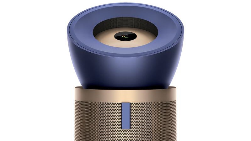 Close-up of the top of the Dyson Purifier Big + Quiet Formaldehyde air purifier.
