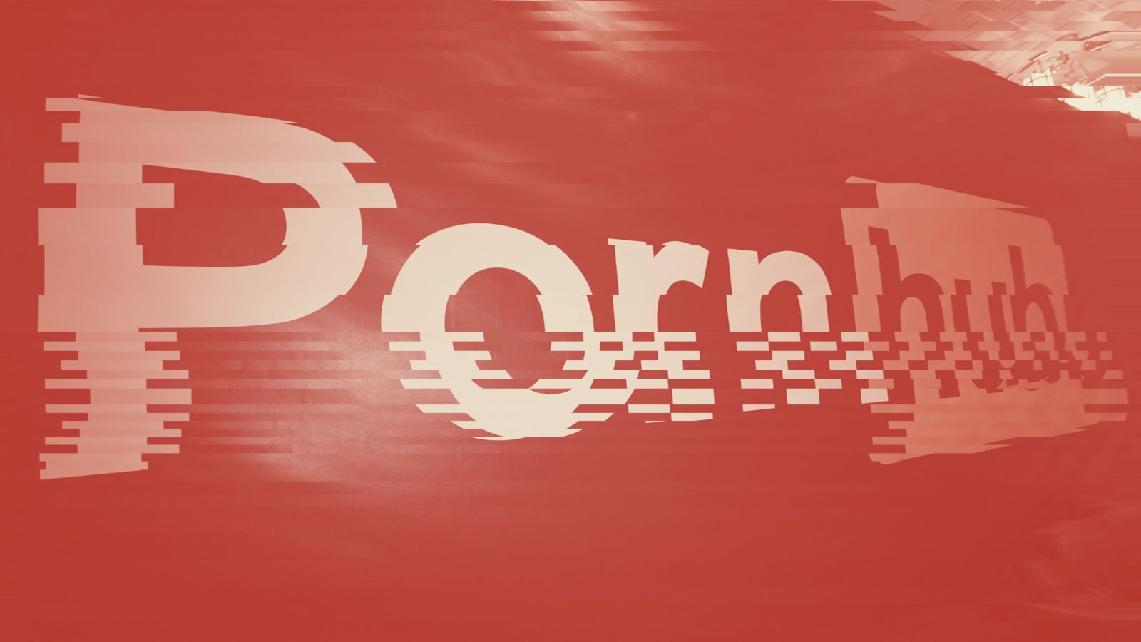 صورة لشعار PornHub مقسمة إلى أجزاء.