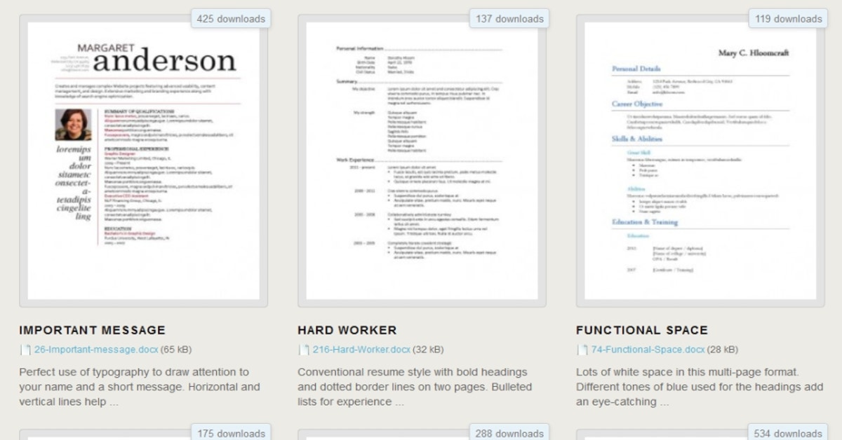 Microsoft Word Resume Template 2019 Free / 50 Free Microsoft Word Resume Templates - Updated April 2019 - Our traditional resume templates keep it simple.