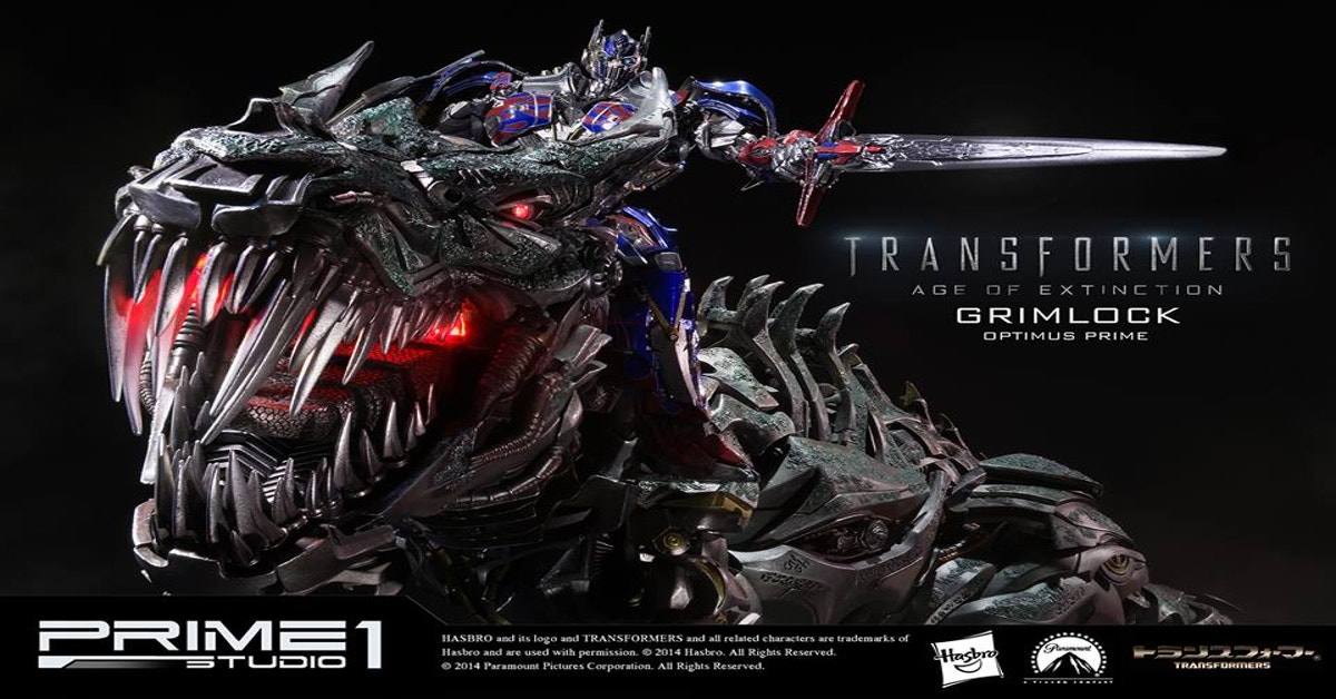 Glorious Grimlock And Optimus Prime Statue | Kotaku Australia