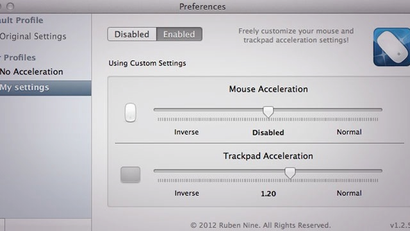 disable mouse acceleration mac