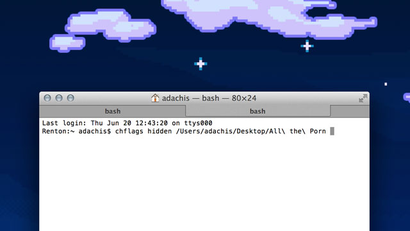 mac terminal commands show hidden files