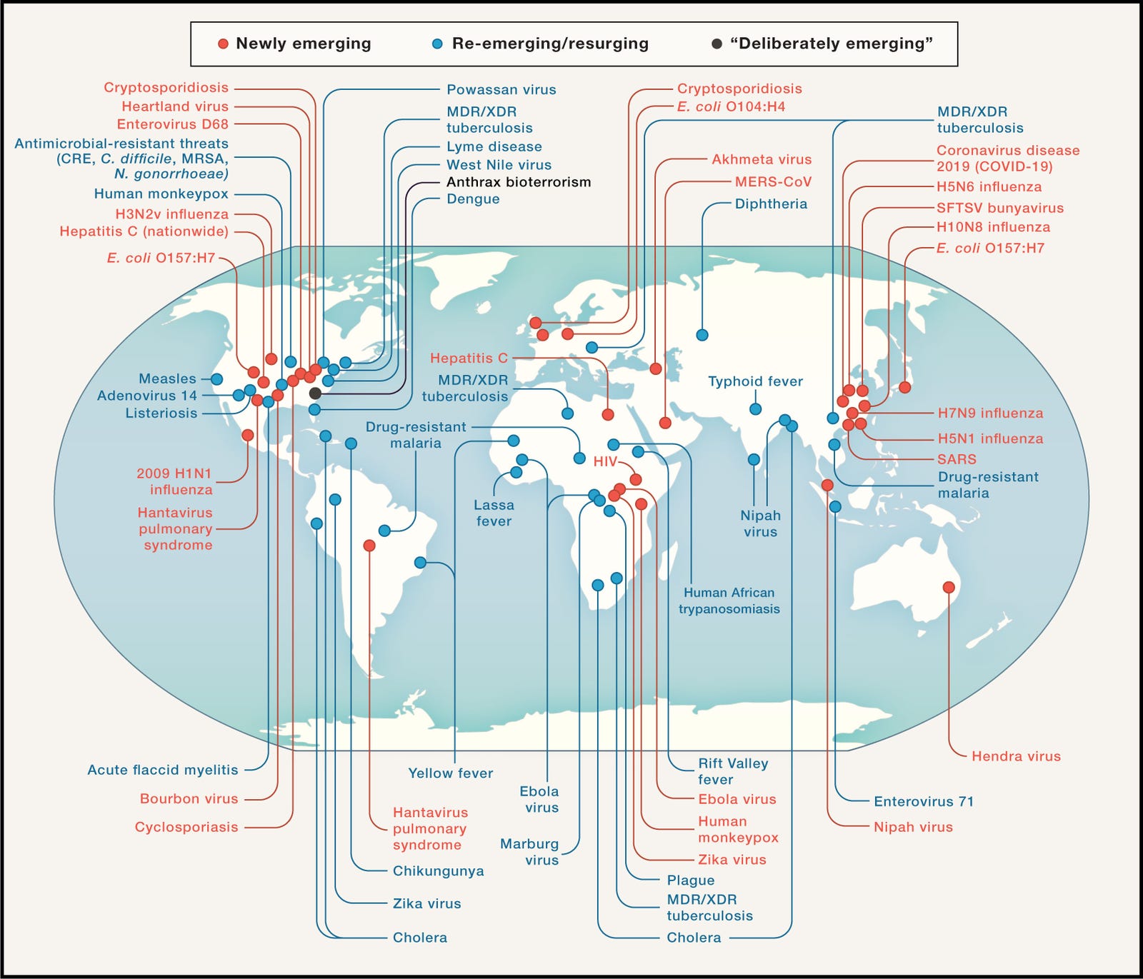 Map Shows Emerging Diseases Around the World Gizmodo UK