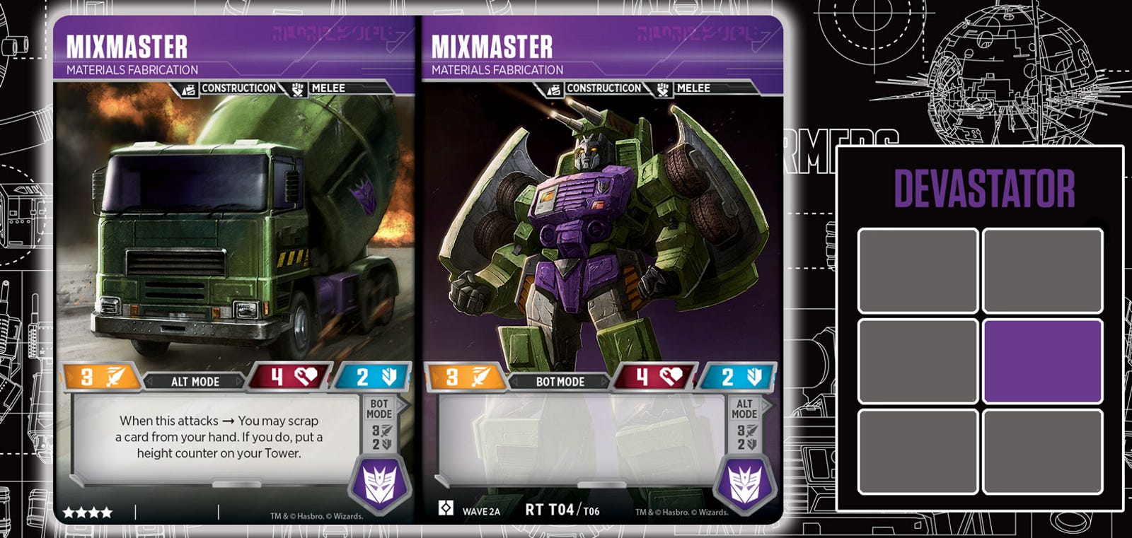 It Takes Six Transformers Trading Cards To Build Devastator