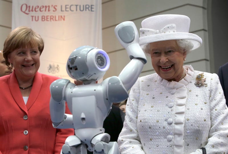 Queen Elizabeth Meets The Future Queen Who Is A Robot And Not A Human