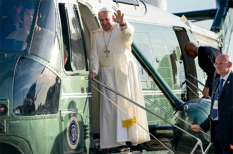 The Pope Will Fly Aboard Vh 3d Marine One Choppers While In New York