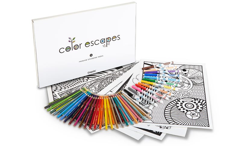 coloring with crayons for adults