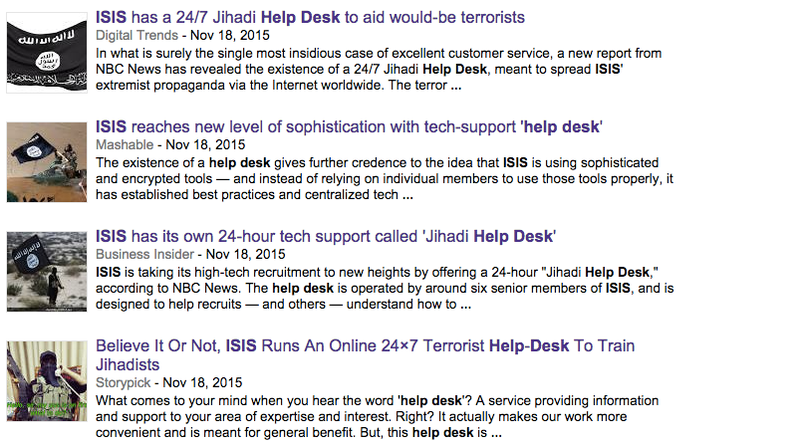 There Is No 24 7 Isis Help Desk