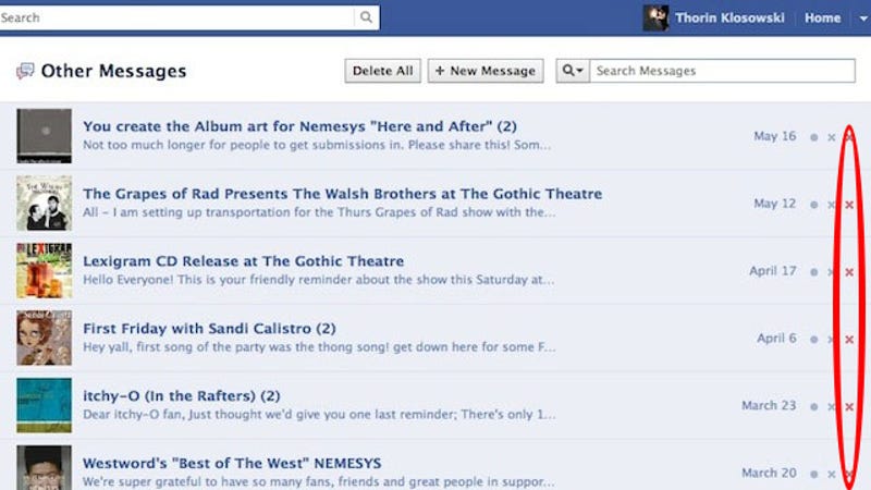 Facebook Fast Delete Messages For Chrome Simplifies Deleting