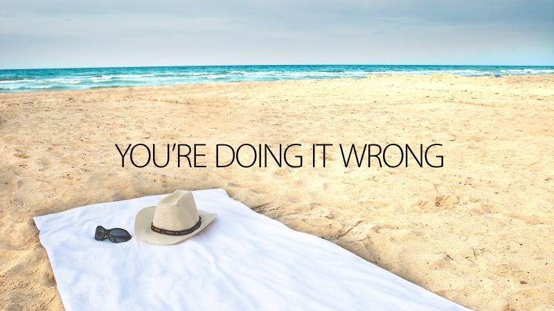 beach towel on sand