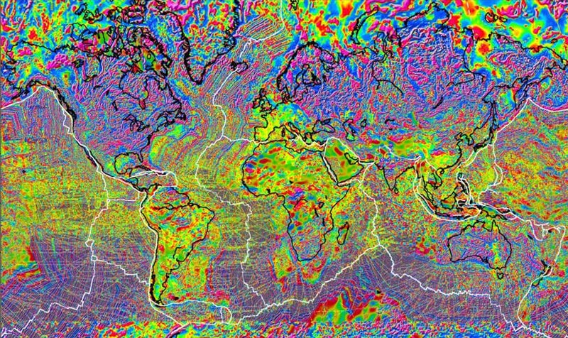 Magnetic Map Of The World Magnetic Anomaly Map of the World