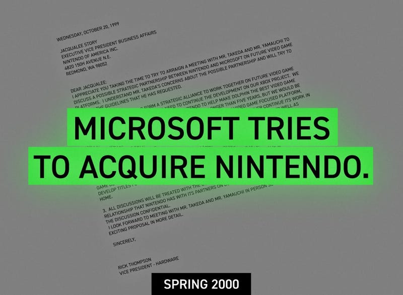 Microsoft Publishes 1999 Letter From Attempt To Buy Nintendo