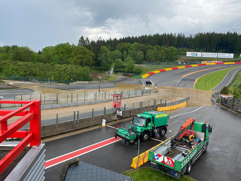 Epic Flooding Forces Resurfacing Of Spa S Front Straight