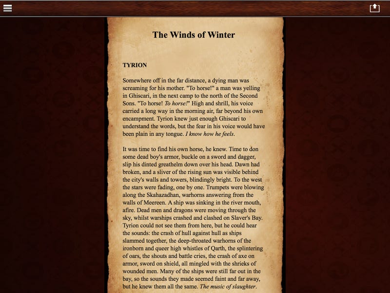 All Hell Breaks Loose In That New Winds Of Winter Chapter
