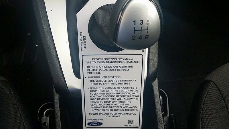 Ford Is Hanging Little Instruction Tags On Manual Shifters