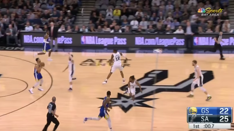 Warriors Stephen Curry Drops In 60 Foot Buzzer Beater Against San Antonio Spurs
