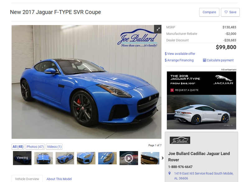 You Can Get Up To 30 000 Off A Brand New Jaguar F Type