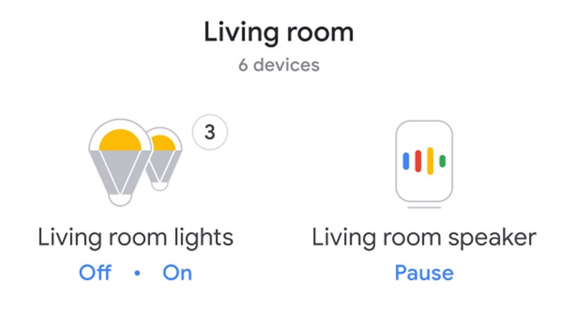 google home mini and light bulb