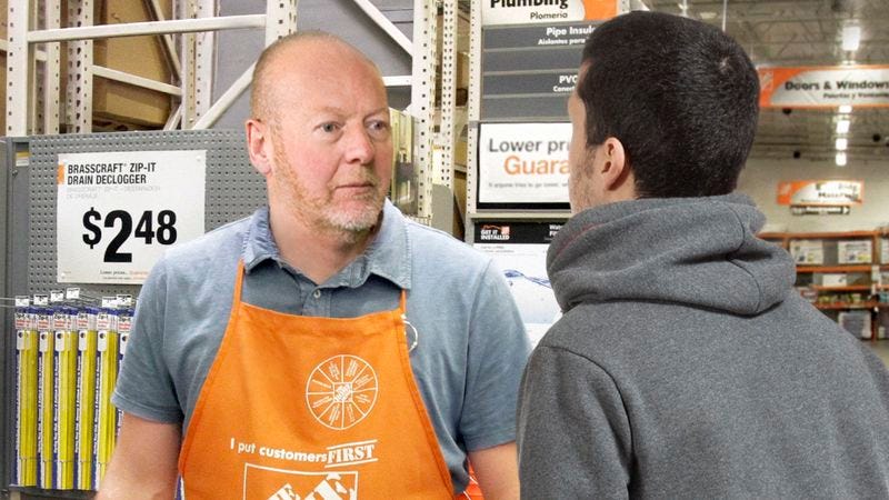 Home Depot Employee Can Tell This Customer S First Attempt At Pipe