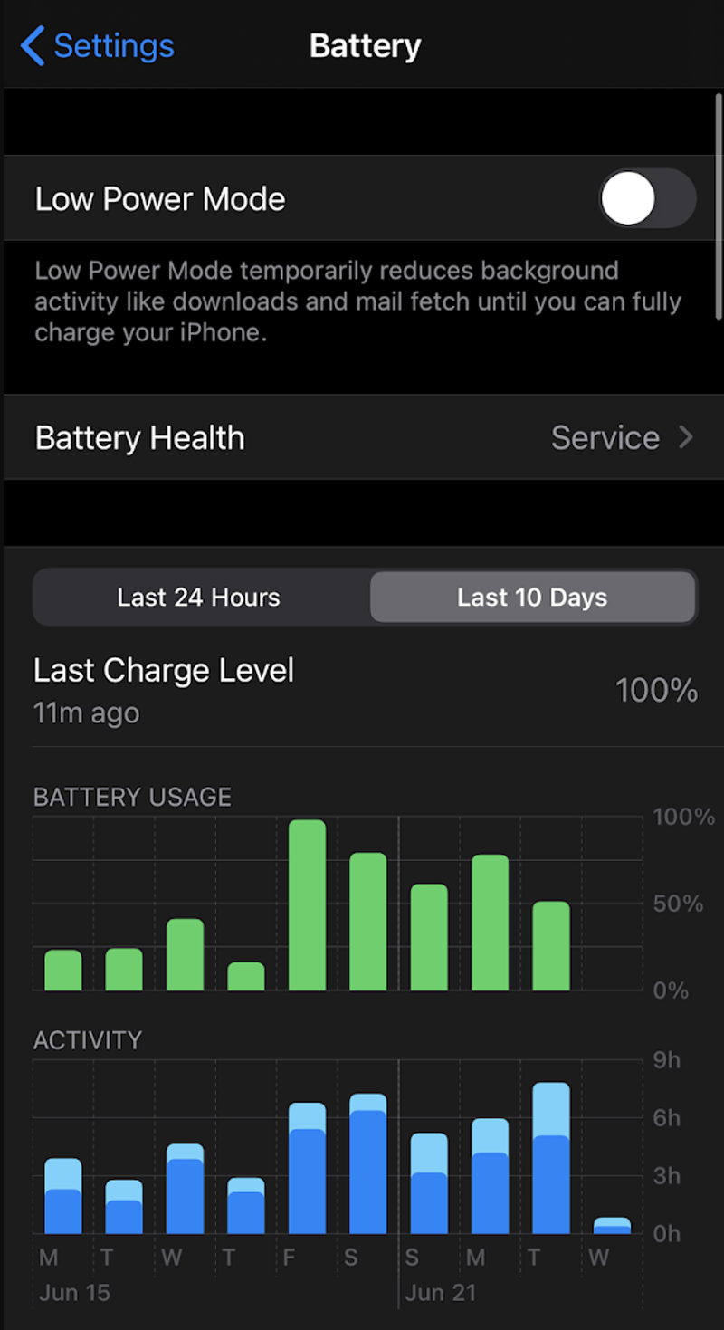 Ipad battery health