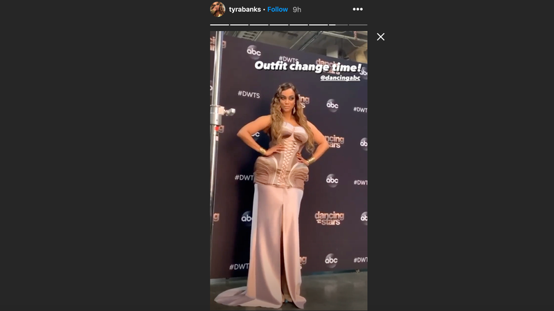 Tyra Banks S Big Dancing With The Stars Mix Up This Dress