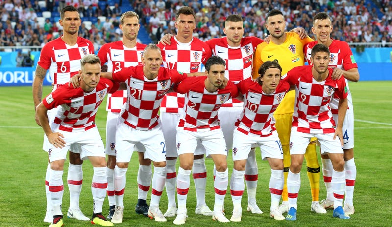 red and white checkered soccer jersey