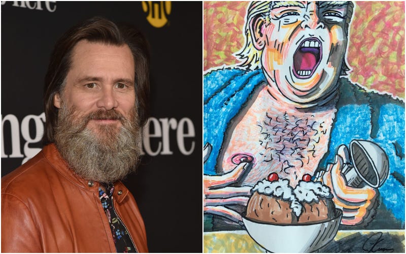 Jim Carrey Can T Stop Painting Semi Nudes Of Donald Trump
