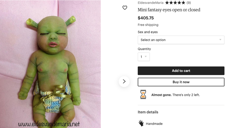 shrek baby doll