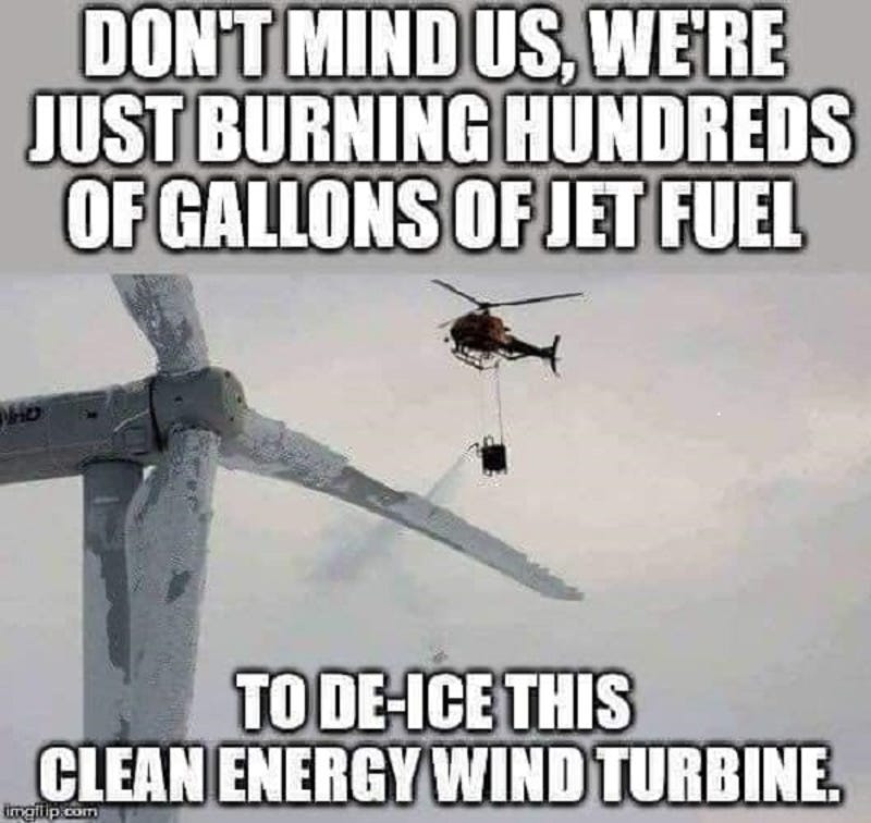 Viral Image of Helicopter De-Icing Texas Wind Turbine From 2016