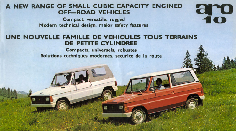 ARO 10 4x4 SUV Car Range MADE in Romania _ 1998 prospetto/Brochure 