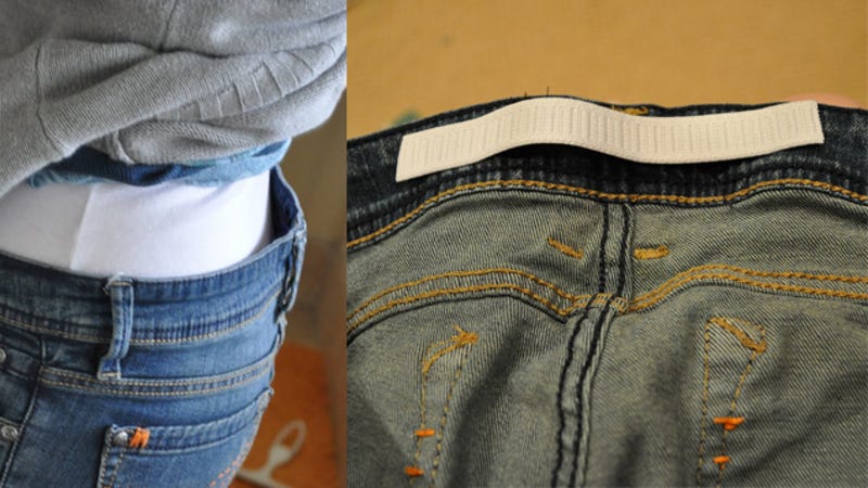 fix gap in back of jeans