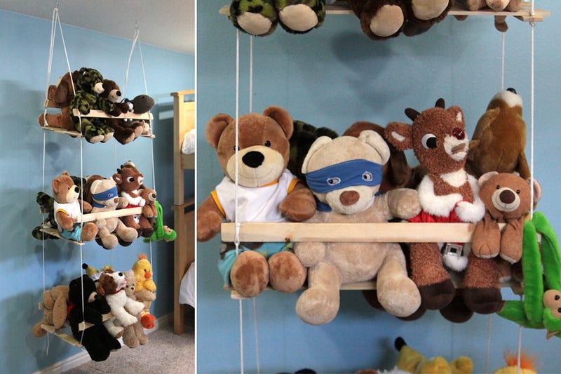 creative ways to store stuffed animals