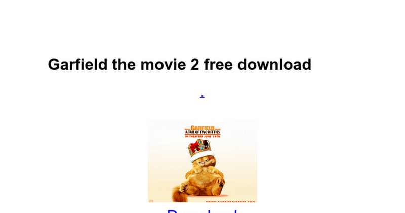 Garfield 2 Tamil Dubbed Movie Free Download