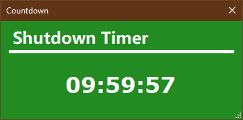 how to make a shutdown timer windows 10