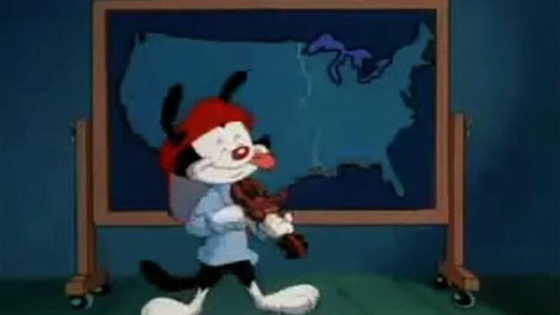 Wakko S States And Capitals Song From Animaniacs Expanded Updated