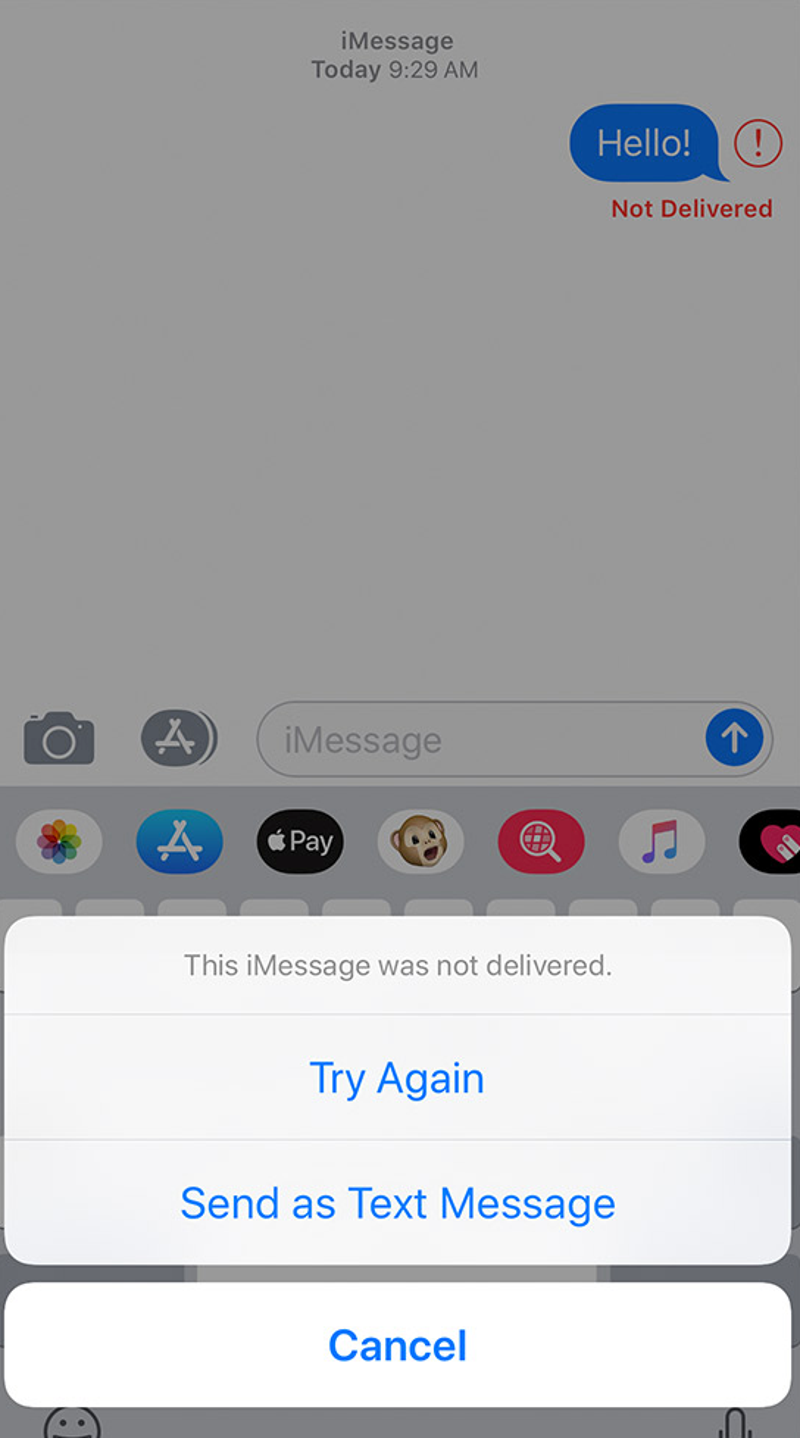 mac text messages stuck on sending