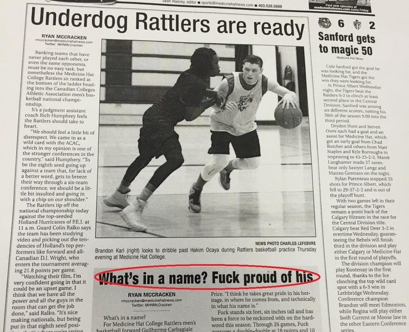 Life Ain T Easy For A Basketball Player Named Fuck