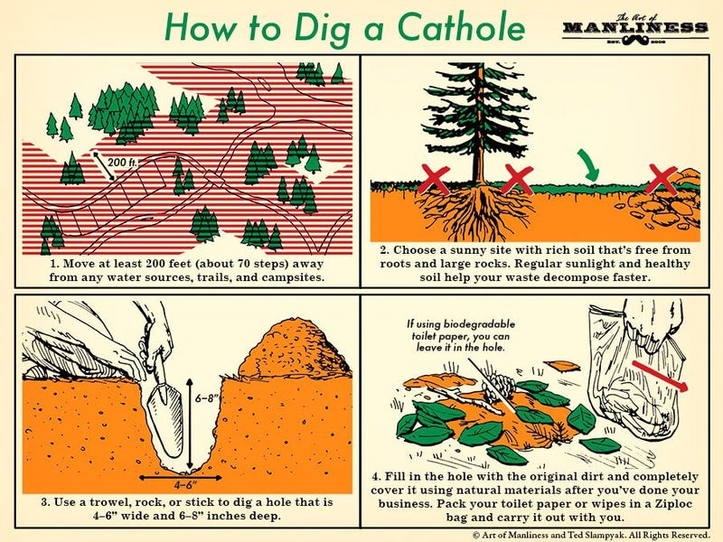 Learn How To Dig A Cathole And Poop In The Woods Properly