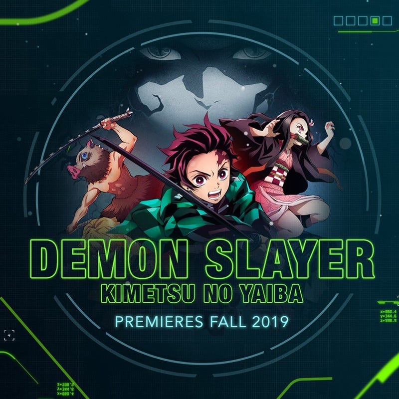 The English Dub Of Demon Slayer Kimetsu No Yaiba Will Be Airing On Toonami This Fall Aniplex Of America Made The Announcement At Their Anime Expo Panel Yesterday And Toonami Confirmed The