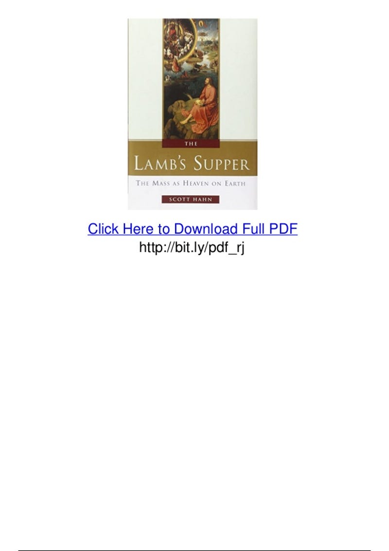 The Lamb S Supper Pdf Download