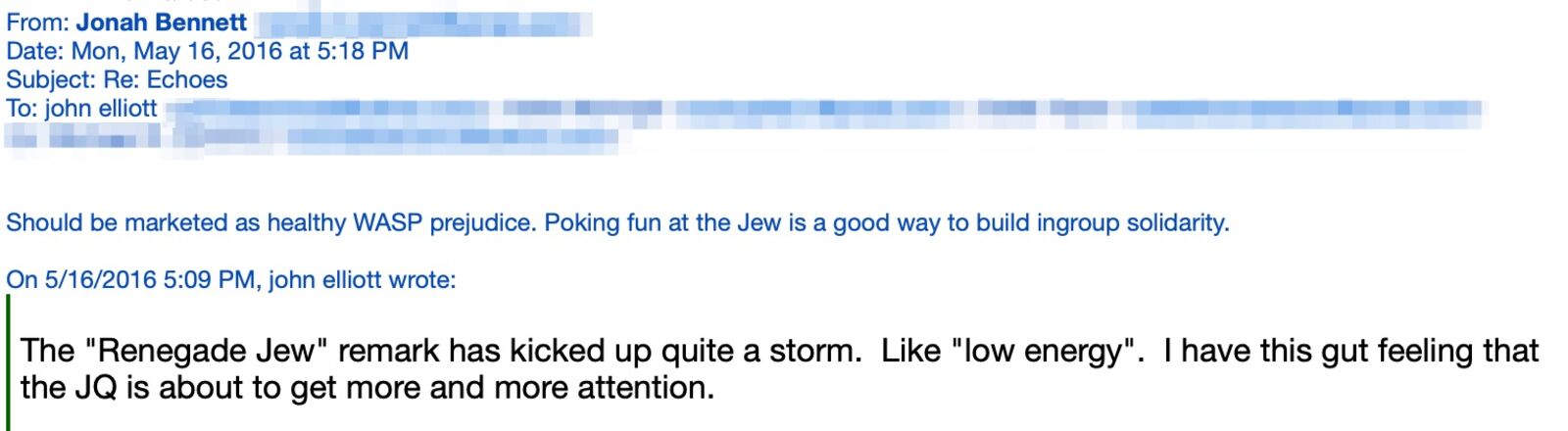 Bennett and Elliott discuss the “JQ” (“Jewish Question”).