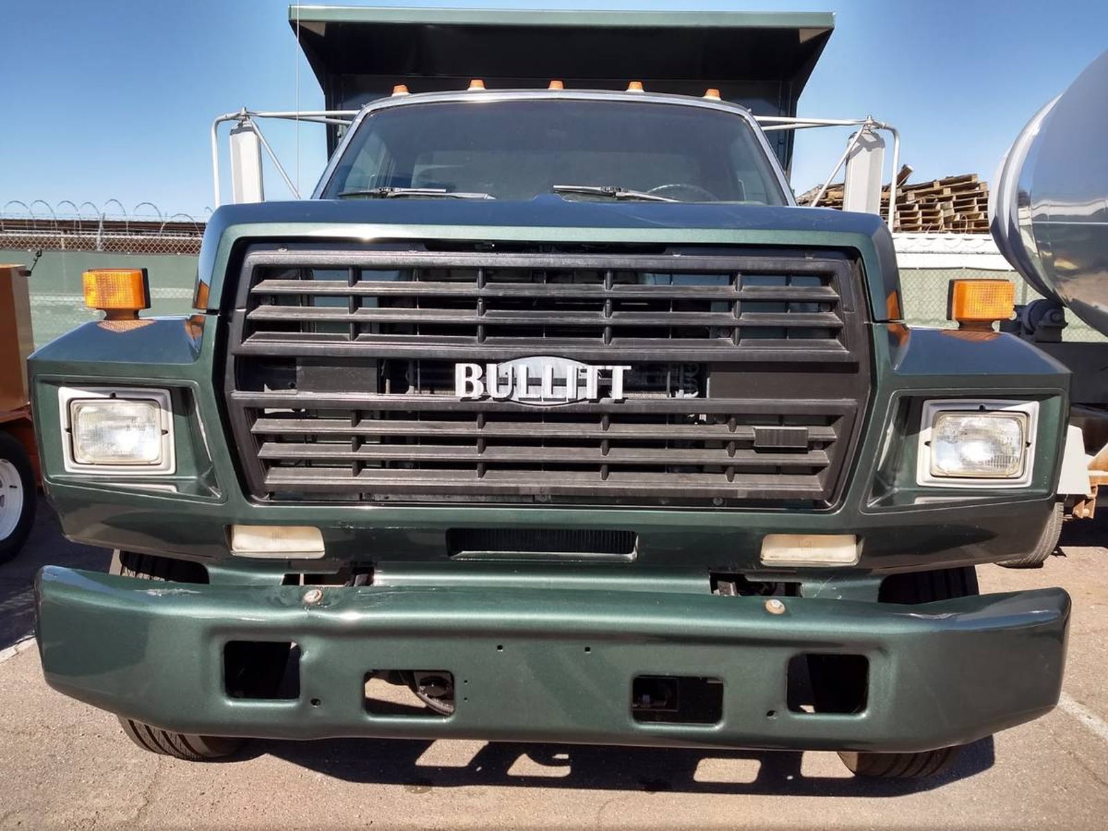 Illustration for article titled Somebody Made A Bullitt Mustang Ford Dump Truck