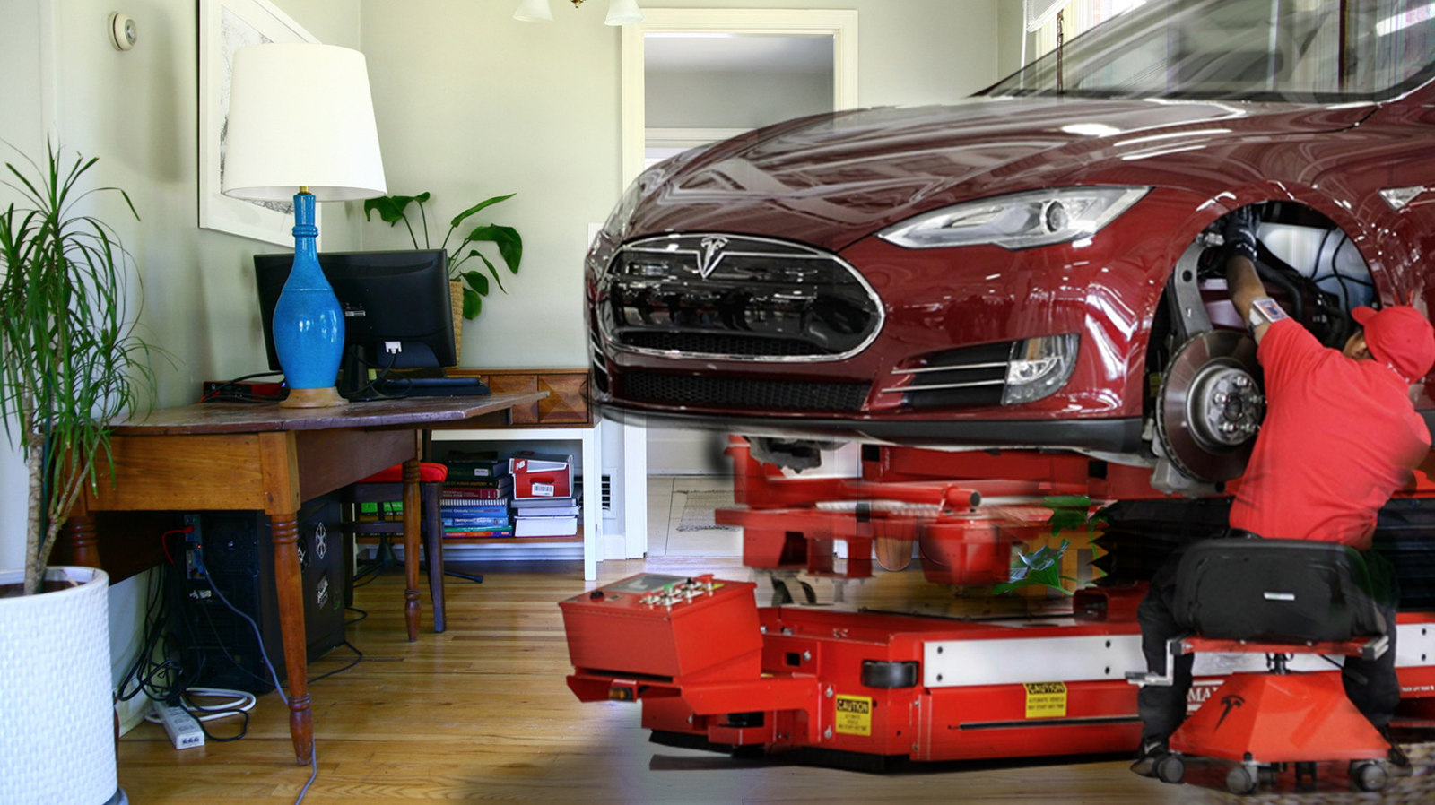 how tesla takes work from home to the next level