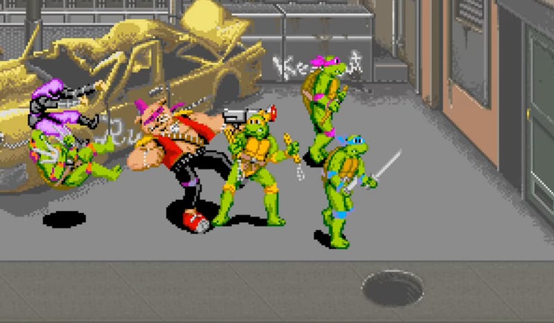 Illustration for article titled iTeenage Mutant Ninja Turtles/i Was Arcade Co-Op Action At Its Finesti/i