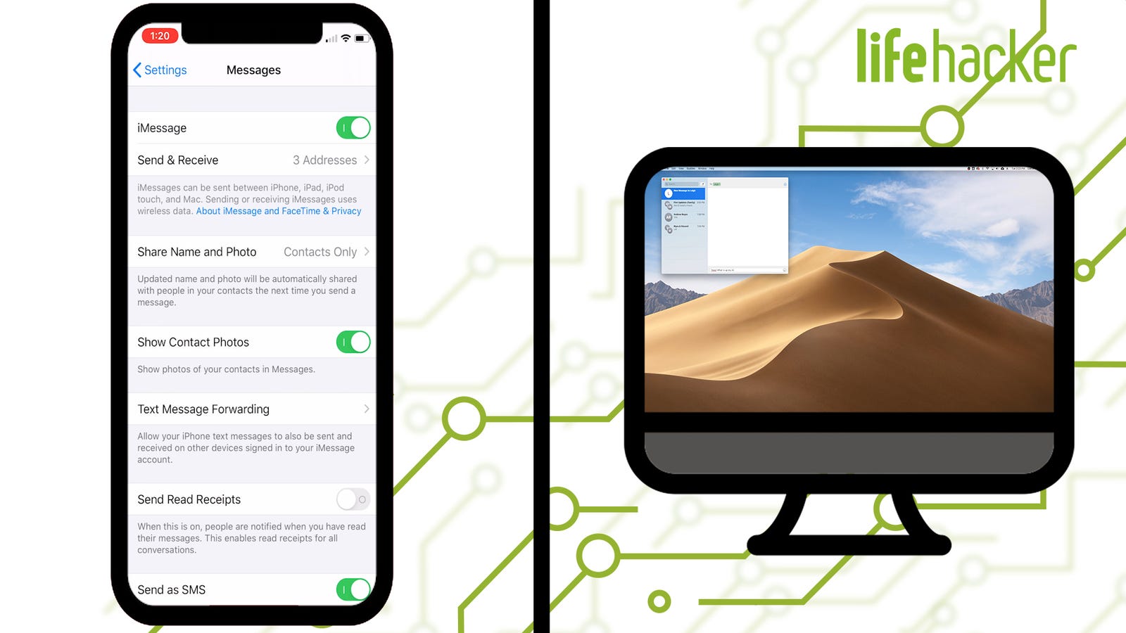 how to use imessage on mac to text any phone